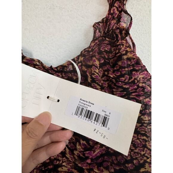 ulla johnson silk rosaria dress pomegranate US8 - Picture 8 of 10